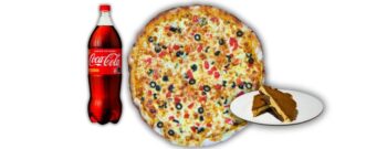 PROMOCIÓN ESPECIAL: Pizza Familiar A Elección + Bebida 1,5 Litros + Chocotorta